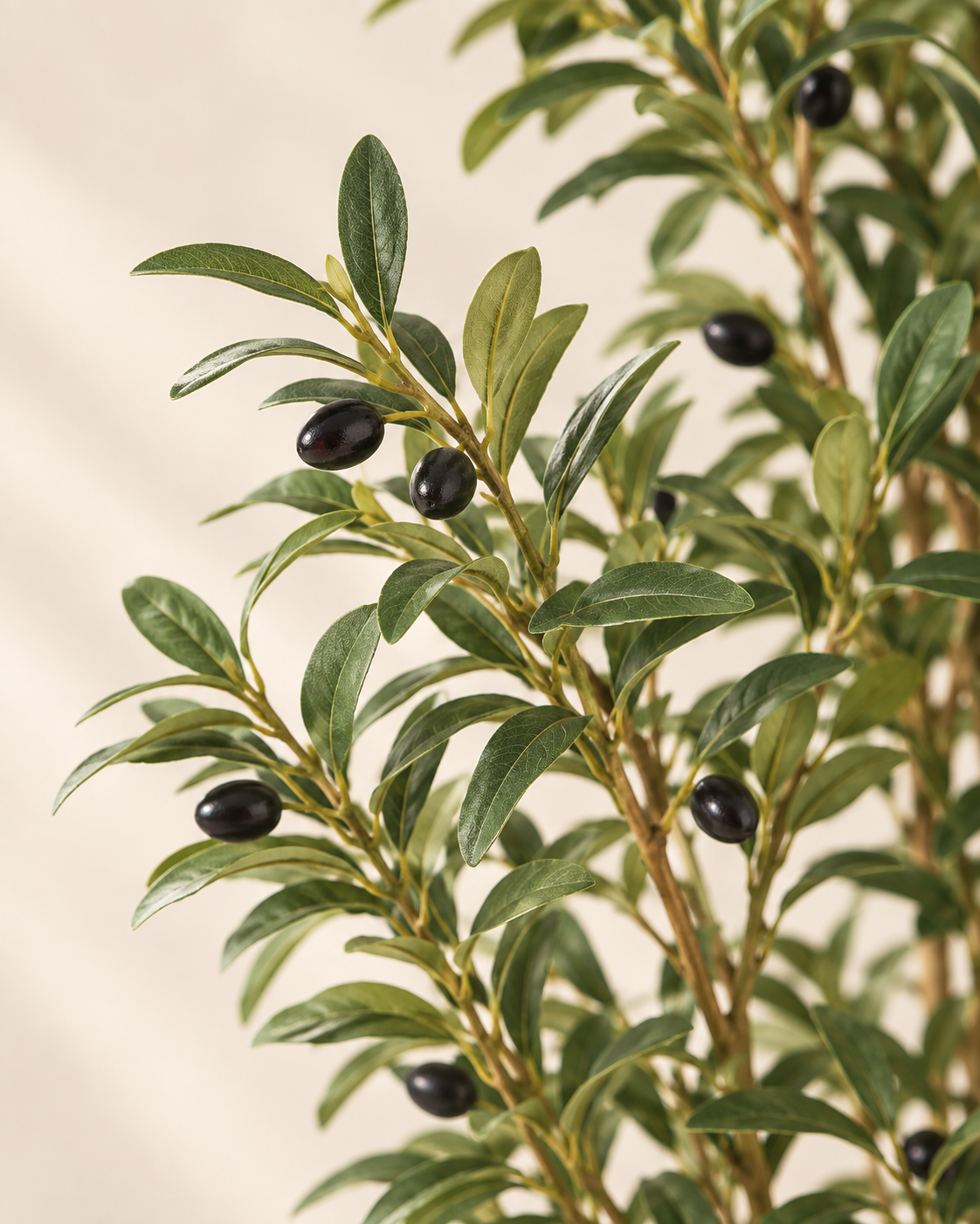 Artificial Olive Leaf and Fruit Detail (2)
