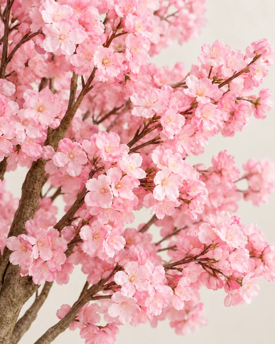 Artificial Pink Cherry Blossom Flower Detail